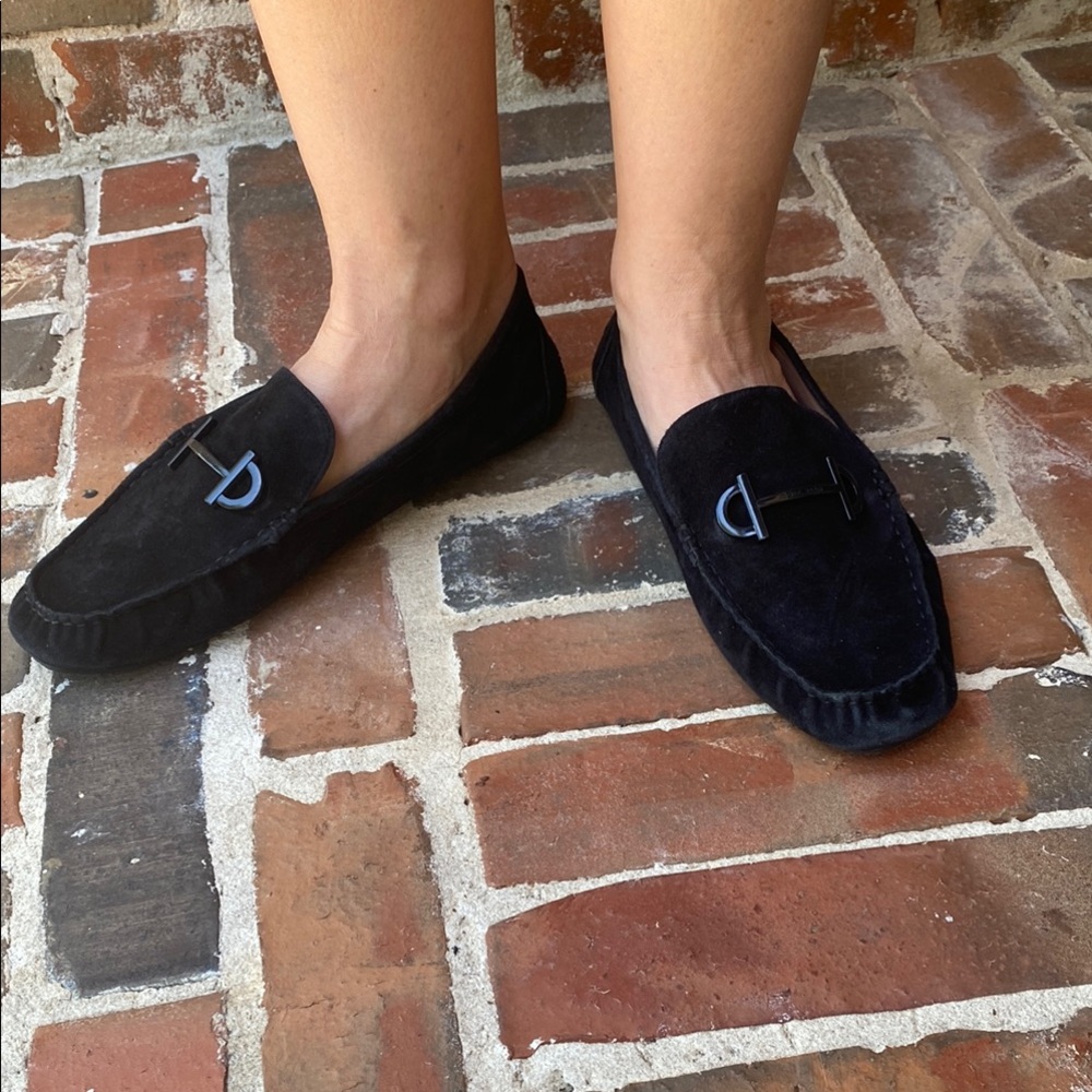 Cole Haan Tully Black Suede Driver Loafer Ladies Size 9B